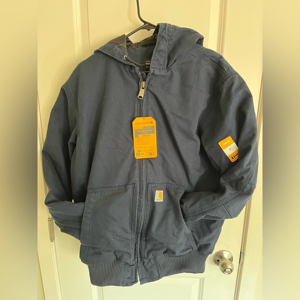 Carhartt mens Size medium duck navy weather jacket